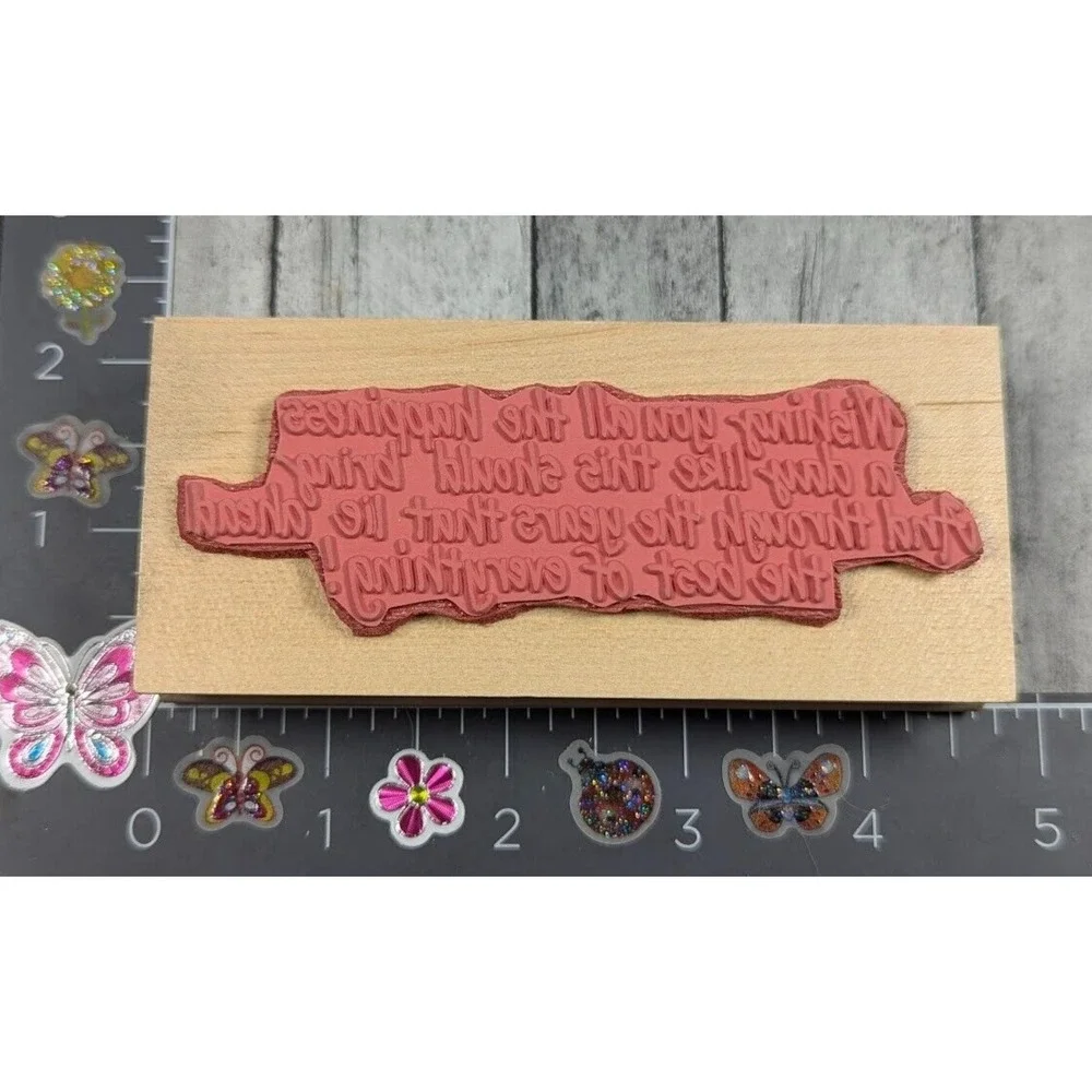 Ann-ticipations Wishing Happiness Day Like This Years Rubber Stamp Wood #H15